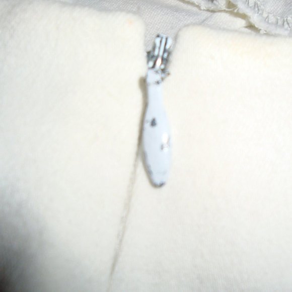 Eric Casual Dress Biz Casual White Side Zipper Stretch White Pants 10 - Picture 9 of 9